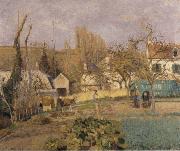 Camille Pissarro Kitchen Garden at L-Hermitage oil painting reproduction
